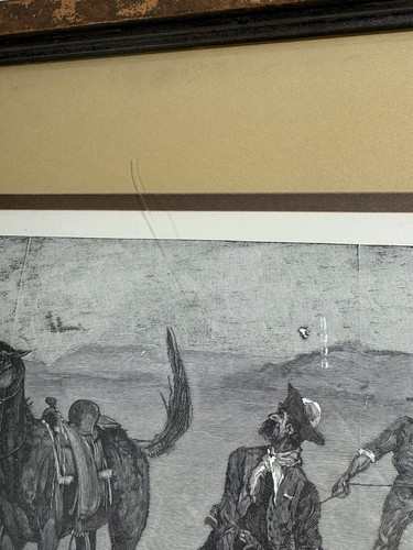 Frederic Remington, Teaching a mustang pony to pack dead game, Wood Engraving, s - Picture 13 of 17