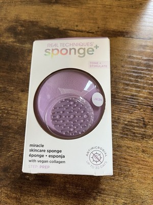 Real Techniques Sponge+ Miracle Skincare Sponge Tone & Stimulate Prep New In Box