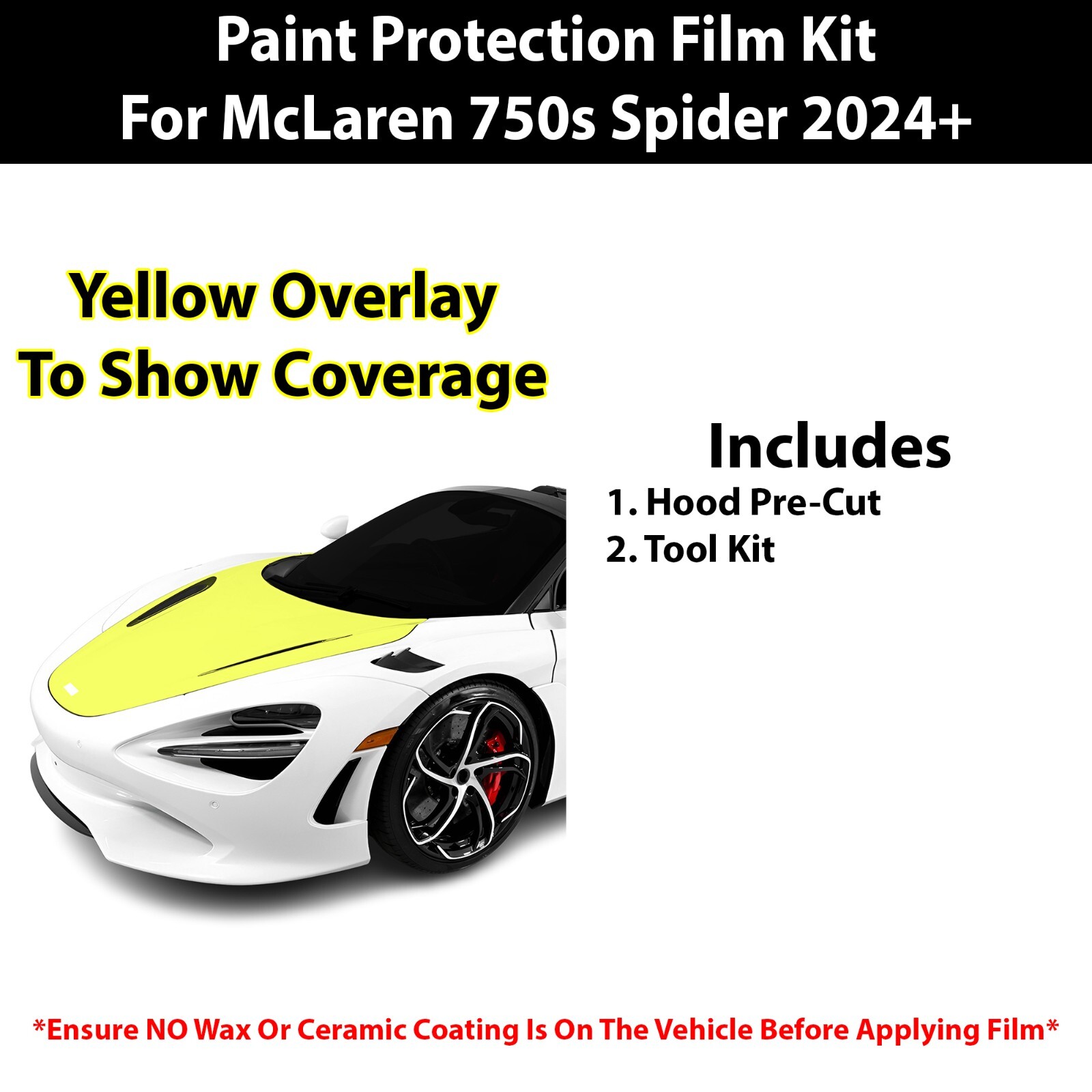 Pre Cut Paint Protection Film Clear Bra PPF Kit for McLaren 750S Spider 2024+