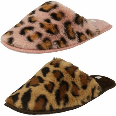 ladies leopard slippers