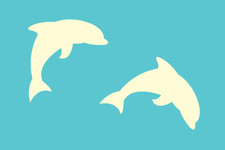 Stencil 4" Dolphin Shapes Beach Ocean Fish Sea Animal Jump Dive DIY Craft Signs
