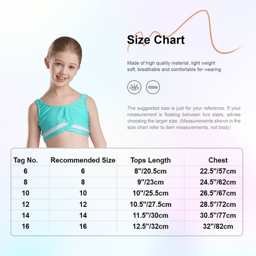 Girls Crop Top Sleeveless Shirt Gymnastics Vest Figure Skating Tops Jogging Bra - Picture 24 of 47