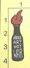 Make Art Not War Patch Embroidered Iron On Novelty Upcycle Cosplay