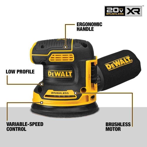 20V MAX XR Cordless Brushless 5 in. Random Orbital Sander (Tool Only) - Picture 2 of 8