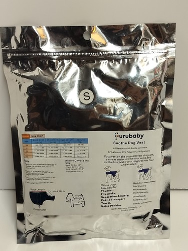 Soothe Dog Anxiety Vest Size Small Color Dark Gray New - Picture 3 of 6