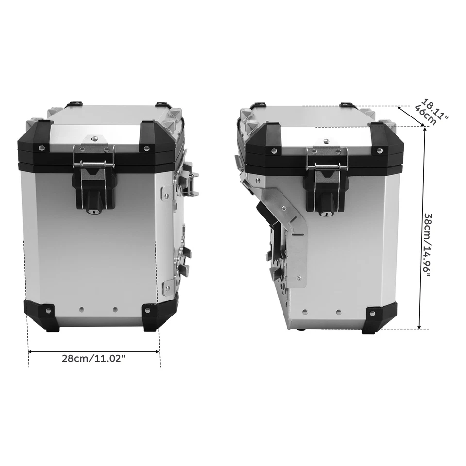 Alforja de equipaje caja lateral 48L apta para BMW R1200GS Adventure 13-18 Foto 4 de 4