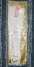 Vintage 1940s-50s LADIES 15-1/2  LONG WHITE GLOVES size 6 CRESCENDO c1-16