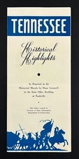 1950s Tennessee Historical Highlights Cornwell Murals Nashville Vintage Brochure