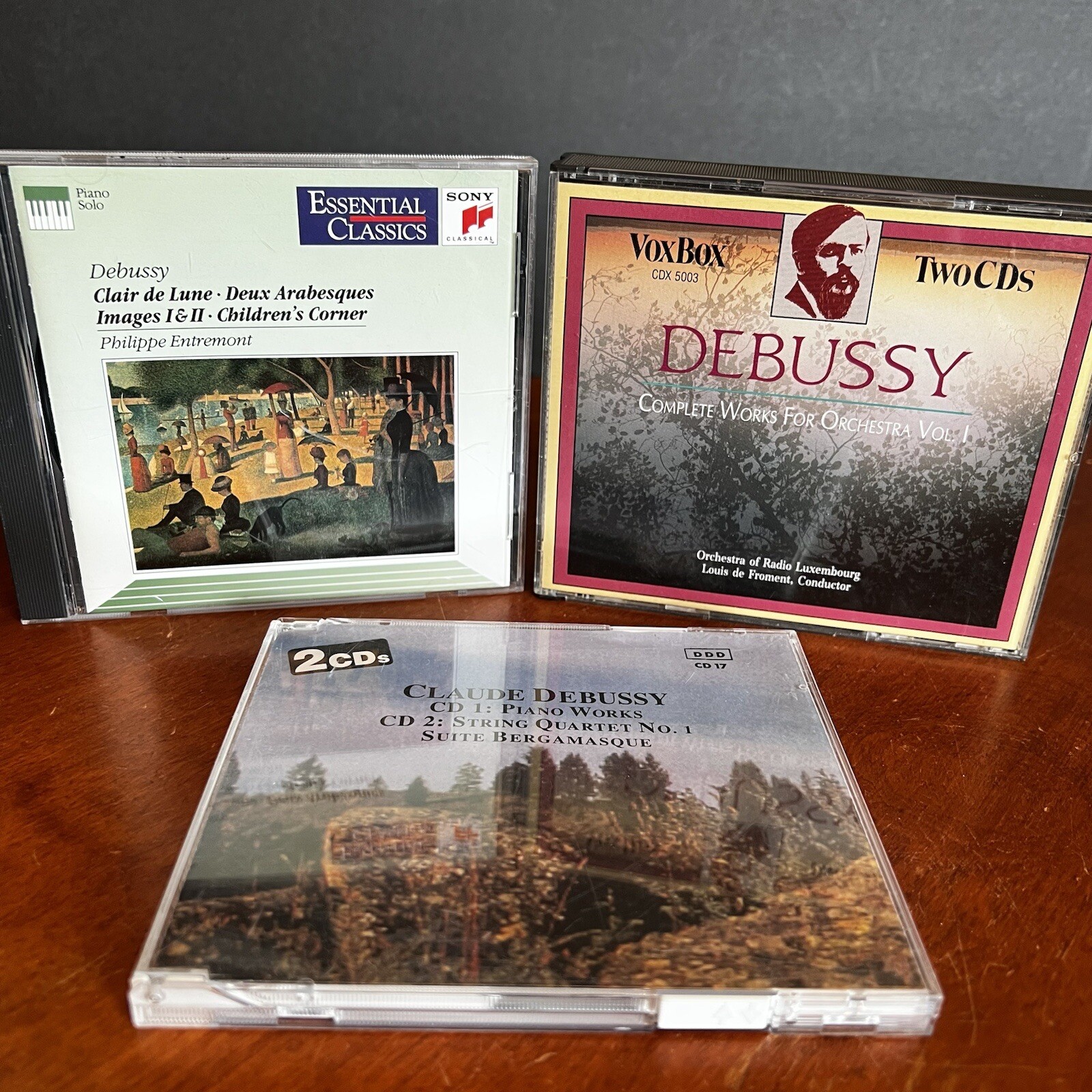 Lot: 3 Claude Debussy CD Piano Works Complete for Orchestra v 1 String Quartet 1