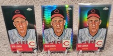 2022 Topps Chrome Platinum Bob Lemon #390 Prizm Refractor, Refractor & Base Reds