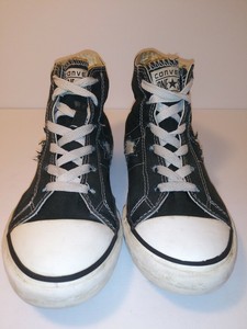 converse one star black high tops