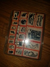 Inkadinkado Halloween and Thanksgiving mixed Set 20 stamps