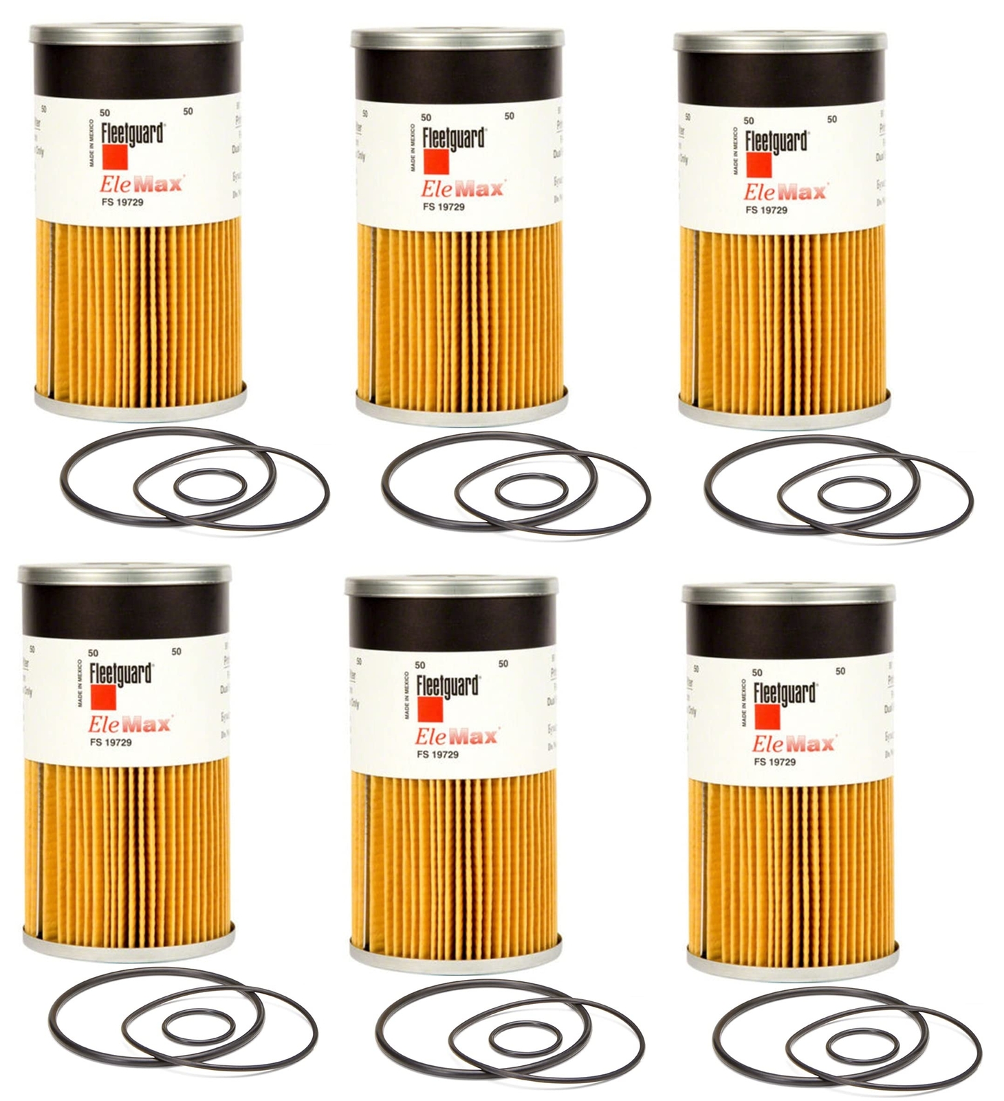 FS19729 Fleetguard Fuel Water Separator (Pack of 6), Replaces Baldwin PF7755,
