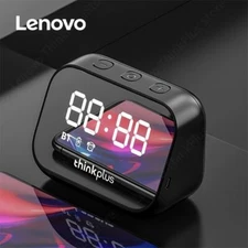 Lenovo TS13 Wireless Alarm Clock Speaker: Small, Portable, and Perfect for Outdo