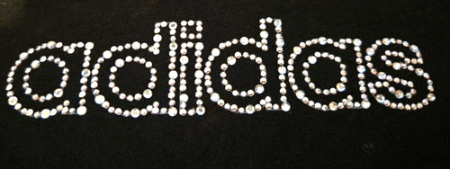 Camicia Adidas nera Bejeweled - taglia S - strass/cristalli Adidas scritta - Foto 5 di 5