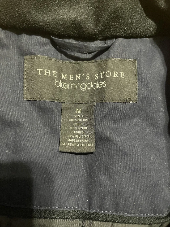 Chaleco acolchado The Men’s Store Bloomingdale’s para hombre talla M, color azul marino Foto 4 de 4