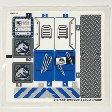 LEGO STICKER SHEET 75918 T. Rex Tracker Jurassic World Decals Stickers