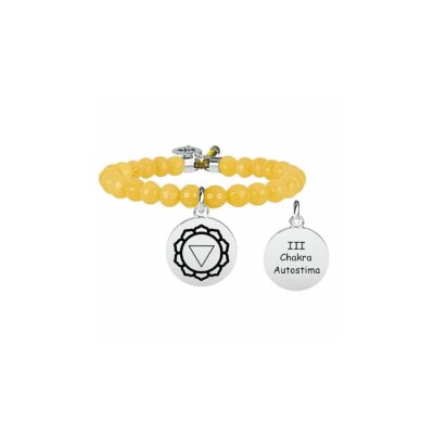 Damen Armband Kidult Spirituality 231497 Stahl Jade Gelb Chakra F.P.