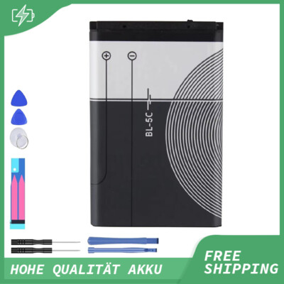 Akku für Nokia BL-5C Ersatz Batterie 3110 6030 6230 6230i 6680 C1 C2 E50 N70