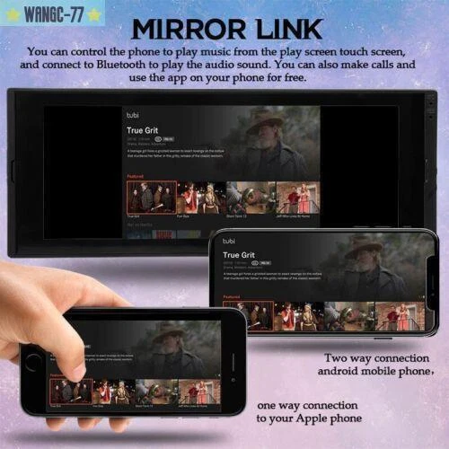 Reproductor de MP5 de video estéreo para radio de automóvil Din individual GPS multimedia pantalla táctil 6,9" Foto 4 de 4