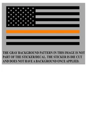 THIN ORANGE LINE AMERICAN FLAG SEARCH AND RESCUE / EMS Window Decal/Sticker