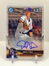 2018 Bowman Chrome 1st Daniel Lynch Base Auto HOT Royals ROOKIE RC Autograph C3