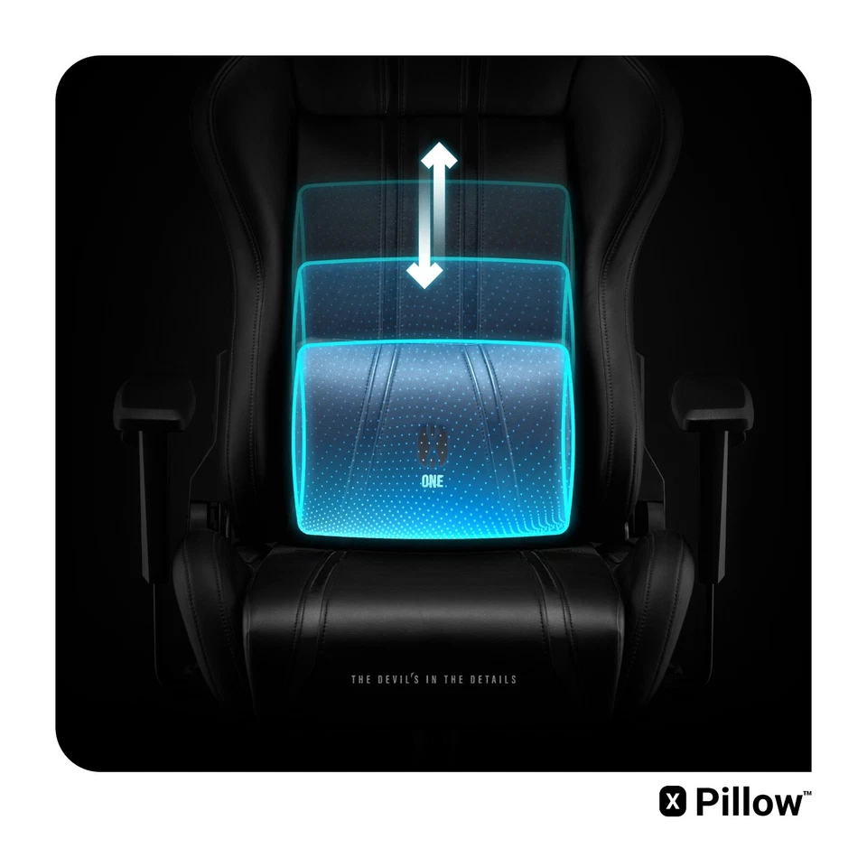 Diablo X-One 2.0 Sedia da Gaming Gamer Poltrona Ufficio Scrivania Girevole - Immagine 3 di 4