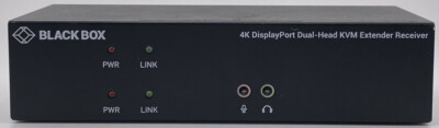BLACKBOX KVXLCDP-200-RX KVX 4K DP DUAL HEAD DISPLAYPORT KVM EXTENDER RECEIVER
