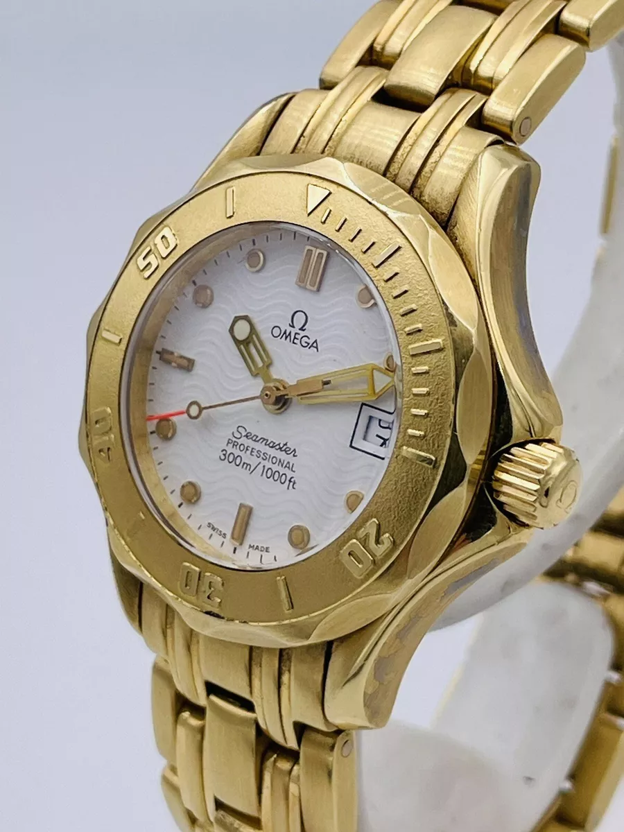 18ct gold top omega watch