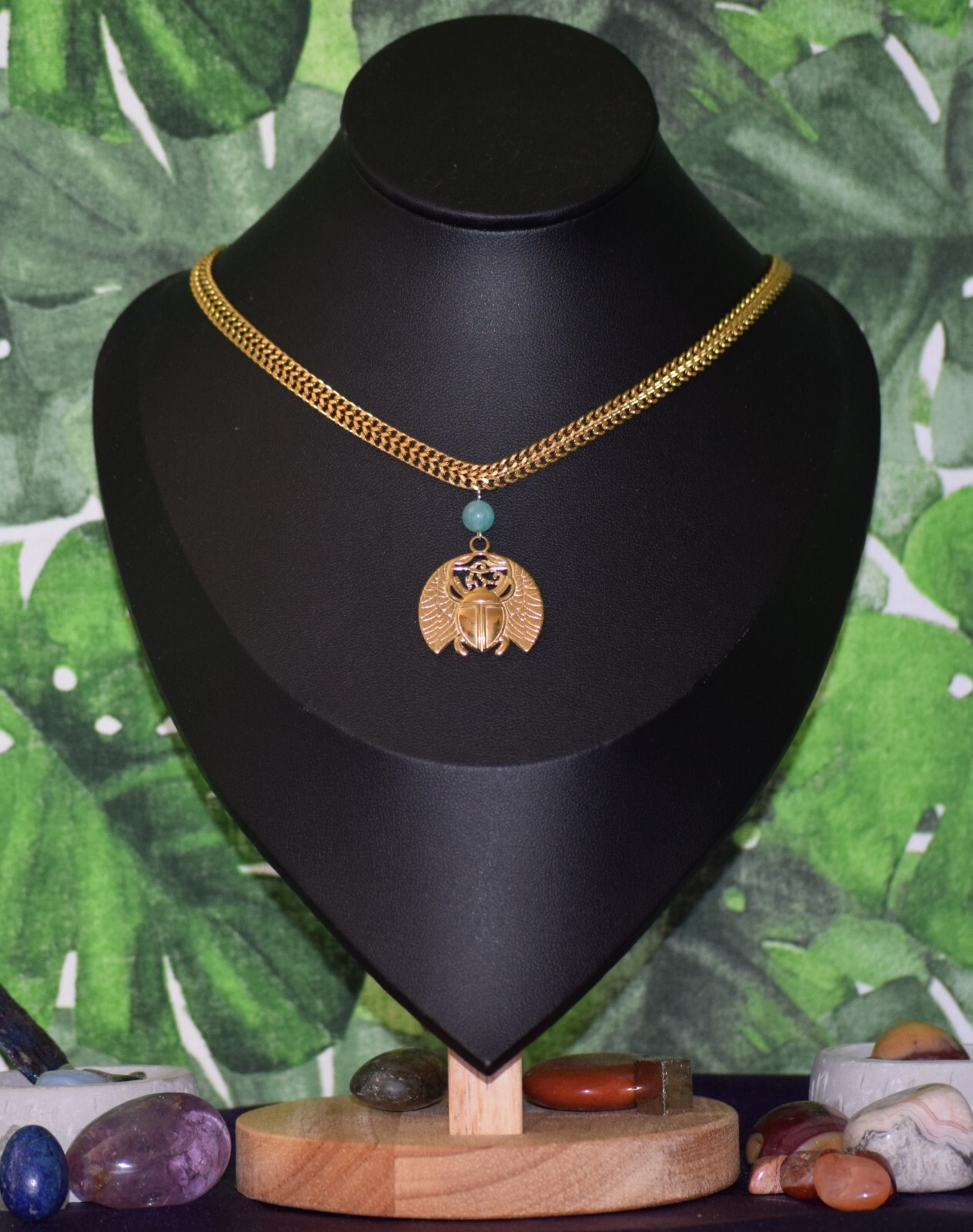 Bijoux style égyptien en or plaqué 18k ornés de lapis-lazuli