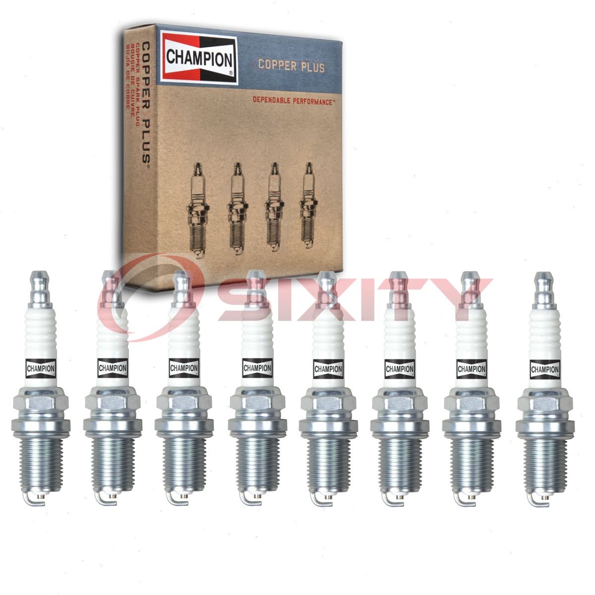 8 pc Champion Copper Plus Spark Plugs for 1992-1993 Dodge D150 5.2L 5.9L V8 mr