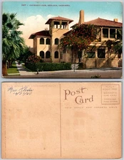 University Club Redlands California Building Postcard