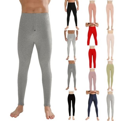 Bequeme Baumwollleggings für Männer und Frauen hohe Taille dünne warme Kleidu