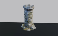 2 x Terrain Warhammer 40K Wargaming Scenery, Stand Alone Castle Tower Turret