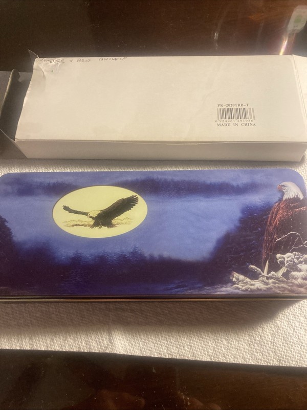 Collectible Eagle Knife & Belt Buckle Set, New In Box