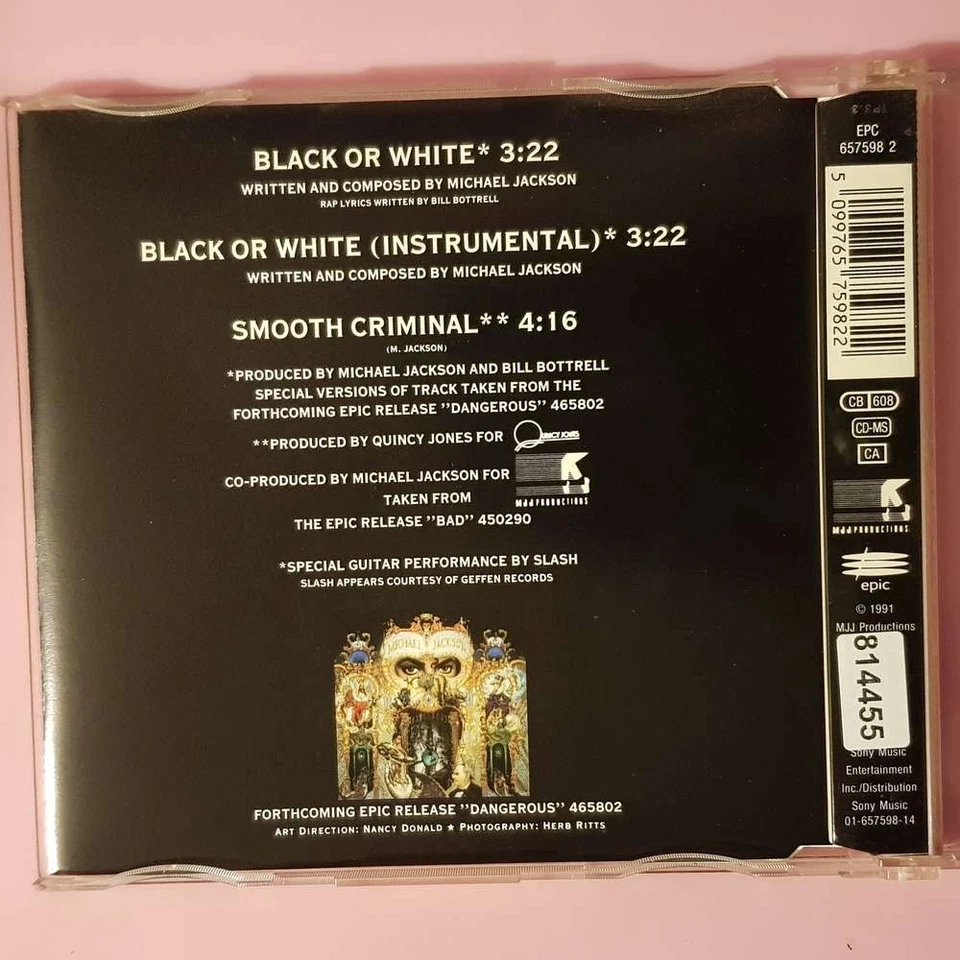 MICHAEL JACKSON Black Or White EX/EX (MCD) - Bild 2 von 3
