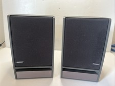 Bose Model 141 Set of 2 Bookshelf 40 Watt Gray Black Pair Speakers TESTED