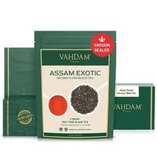 VAHDAM, Fresh Harvest Assam Tea Leaves with Golden Tips, 3.53oz (50 Cups)... 