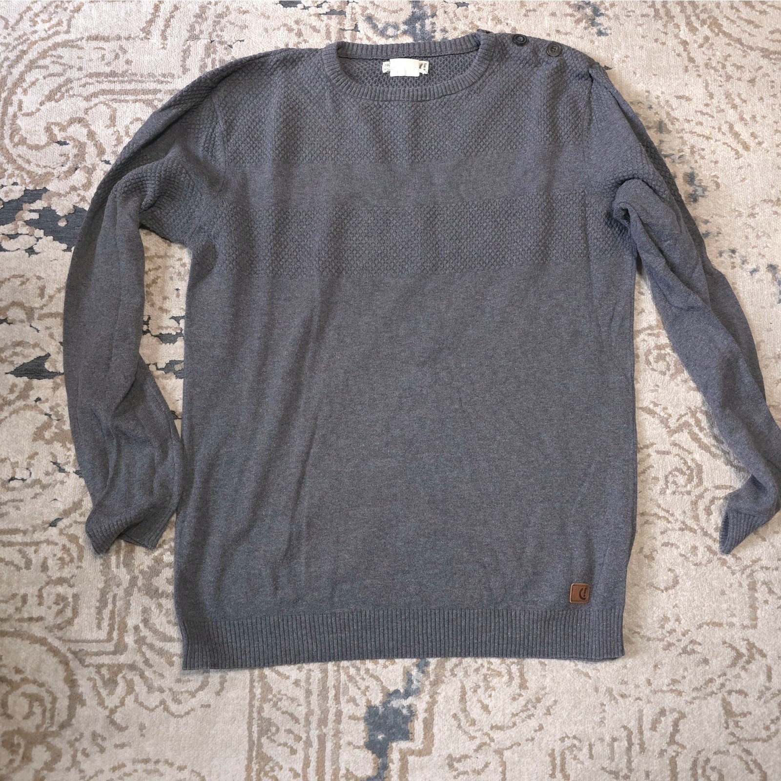 !Solid Contemporary Garment Product Dark Grey Men… - image 1