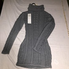 Z28 Dress Womens 0-4 Gray Stretch Knit Turtle Neck Long Sleeve Sweater NWT