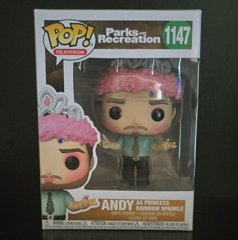 Funko Pop! Television Parks and Recreation Andy Princess Rainbow Sparkle #1147