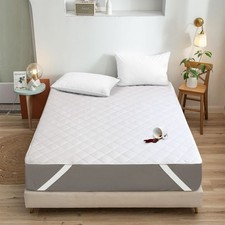 Quilted Mattress Protector Waterproof Deep Pocket Fitted Topper Mattress Cover