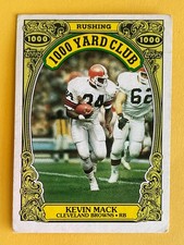 Kevin Mack 1986 Rookie Topps 1000 Yard Glossy Insert Card #19 - Cleveland Browns. rookie card picture