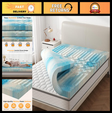 5-Zone Cooling Gel Memory Foam Mattress Topper 2 Inch Full - Pressure Relief, So