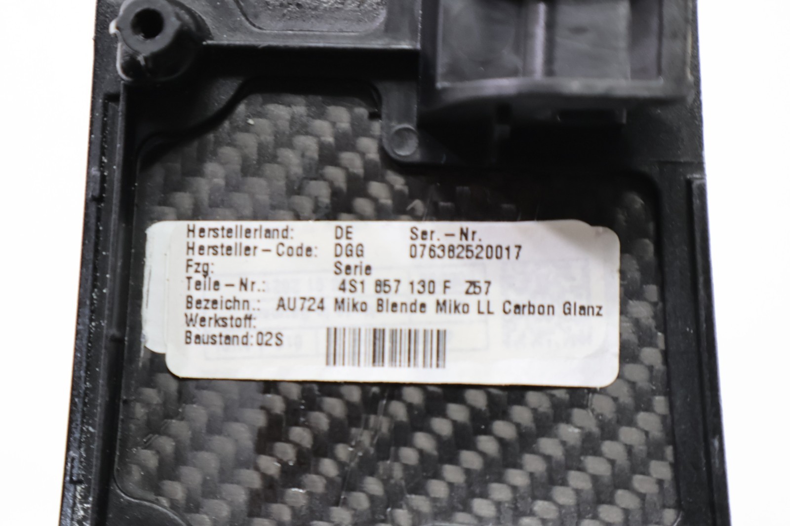 Audi R8 2017-2023 Dash trim bezel P/N 14781