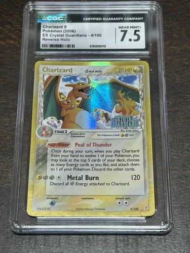 CGC 7.5 Charizard (Delta Species) 4/100 EX Crystal Guardians Reverse Holo