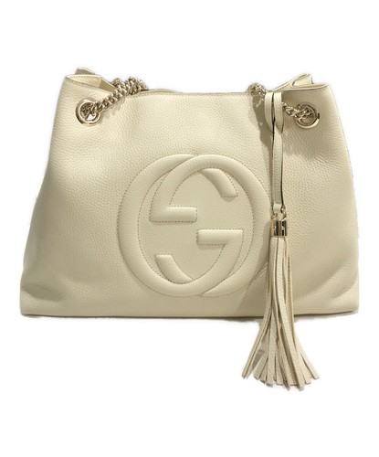 GUCCI Shoulder bag Soho Interlocking G Ivory Authentic From Japan