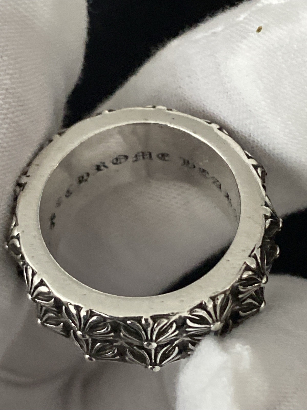 Chrome Hearts Time E Double Stack Cross Ring Size… - image 5