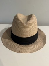 Vintage Dobbs Fifth Avenue Straw Fedora Hat Tan Mens 7 1/4