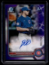 2022 Bowman Draft Baseball Chrome Autograph Purple Brandon Birdsell RC Auto